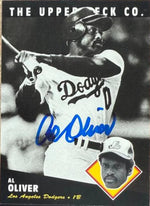 Al Oliver Autographed 1994 Upper Deck All-Time Heroes Baseball Card - Los Angeles Dodgers