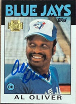 Al Oliver Autographed 2001 Topps Archives Baseball Card - Toronto Blue Jays