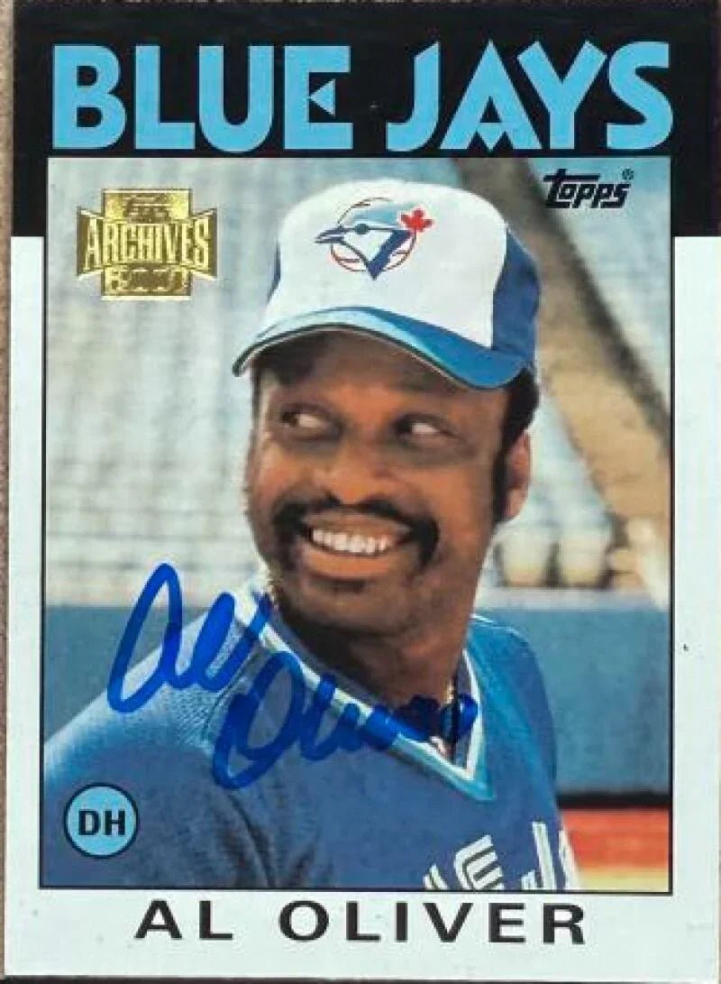 Al Oliver Autographed 2001 Topps Archives Baseball Card - Toronto Blue Jays