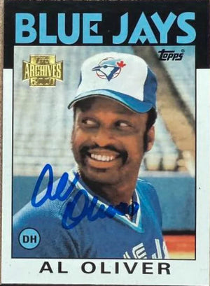 Al Oliver Autographed 2001 Topps Archives Baseball Card - Toronto Blue Jays