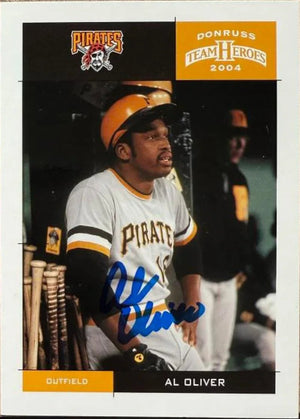 Al Oliver Autographed 2004 Donruss Team Heroes Baseball Card - Pittsburgh Pirates #344