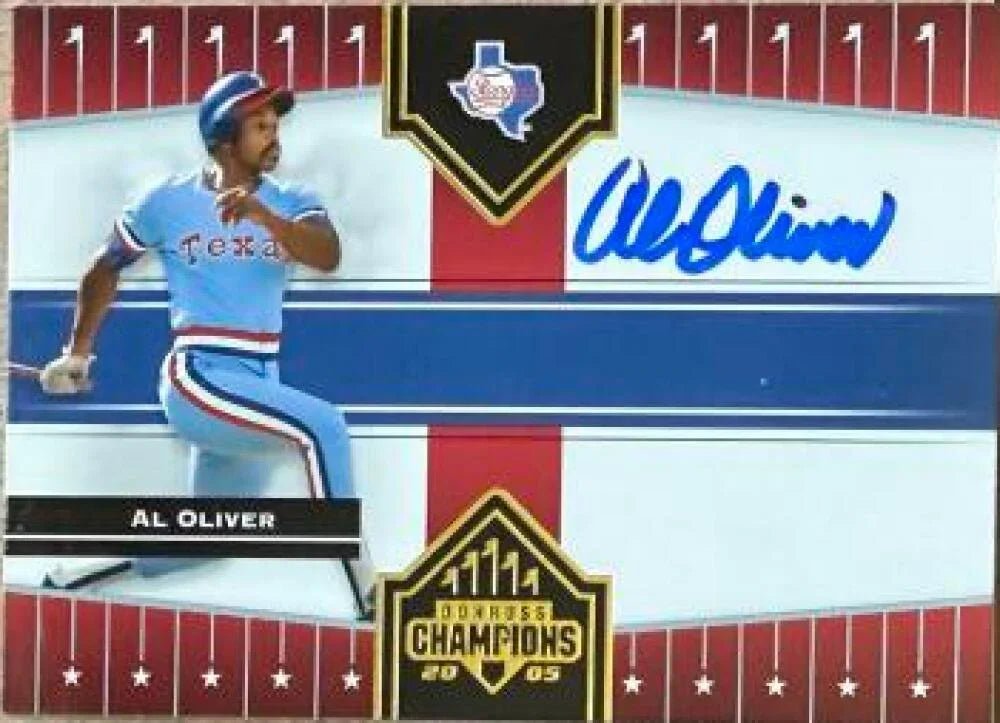 Al Oliver Autographed 2005 Donruss Champions Baseball Card - Texas Rangers #178