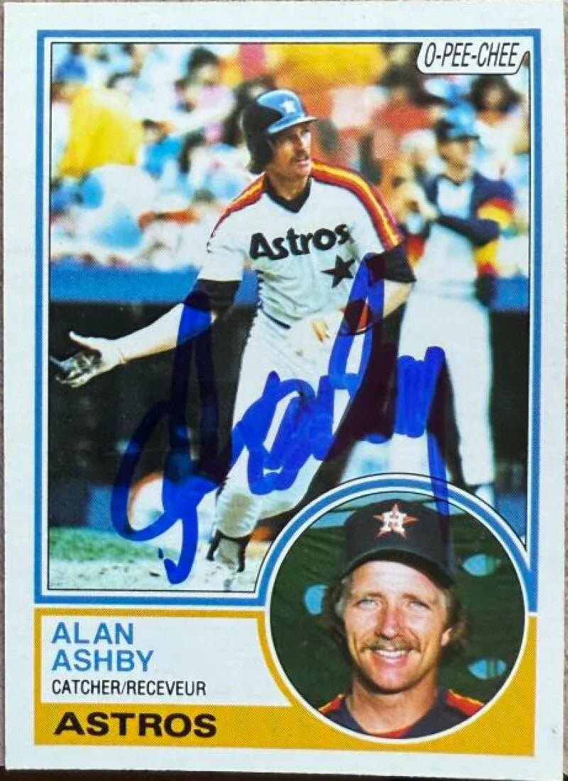 Alan Ashby Signed 1983 O - Pee - Chee Baseball Card - Houston Astros 84 - PastPros