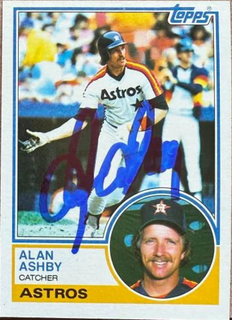 Alan Ashby Signed 1983 Topps Baseball Card - Houston Astros #774