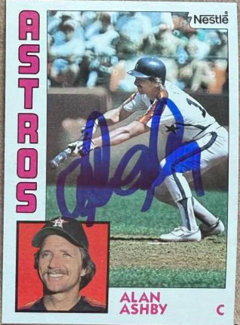Alan Ashby Signed 1984 Nestle Baseball Card - Houston Astros 217 - PastPros