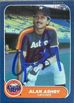 Alan Ashby Signed 1986 Fleer Baseball Card - Houston Astros 292 - PastPros