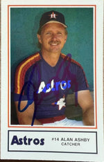 Alan Ashby Signed 1987 Houston Police Baseball Card - Houston Astros #21
