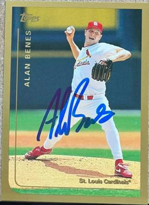 Alan Benes Signed 1999 Topps Baseball Card - St Louis Cardinals - PastPros