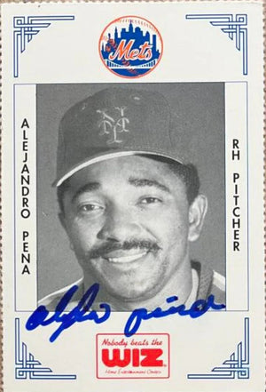 Alejandro Pena Signed 1993 WIZ Baseball Card - New York Mets - PastPros
