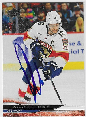 Aleksander Barkov Signed 2024 - 25 Upper Deck Hockey Card - Florida Panthers - PastPros