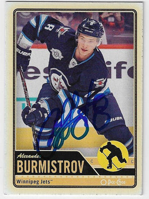 Alexander Burmistrov Signed 2012 - 13 O - Pee - Chee Hockey Card - Winnipeg Jets - PastPros