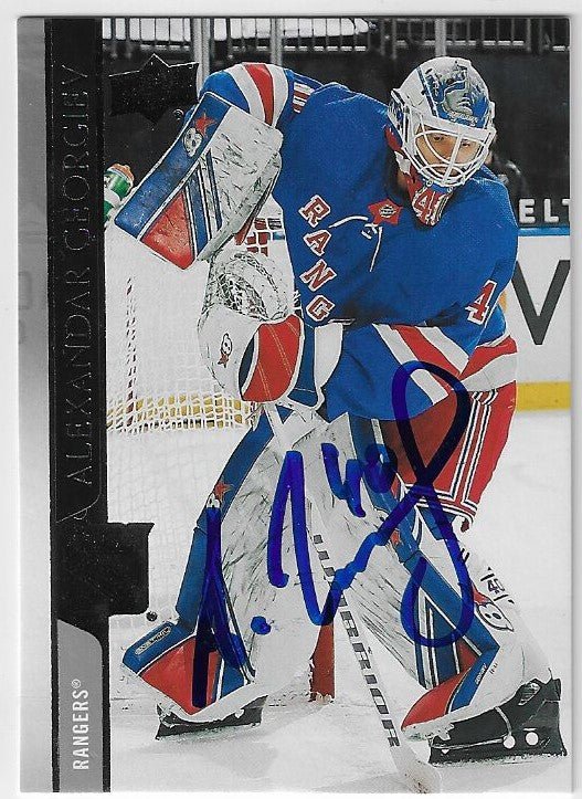 Alexander Georgiev Signed 2020 - 21 Upper Deck Hockey Card - New York Rangers - PastPros