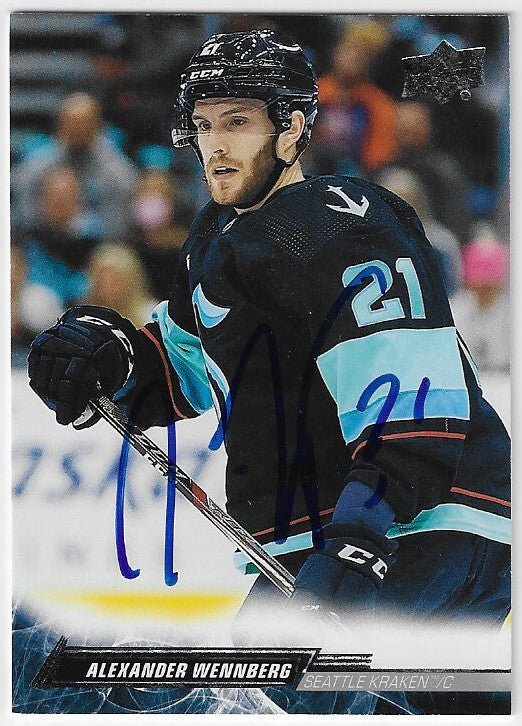 Alexander Wennberg Signed 2022-23 Upper Deck Hockey Card - Seattle Kraken