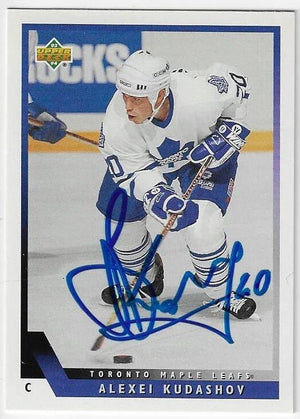 Alexei Kudashov Signed 1993 - 94 Upper Deck Hockey Card - Toronto Maple Leafs - PastPros