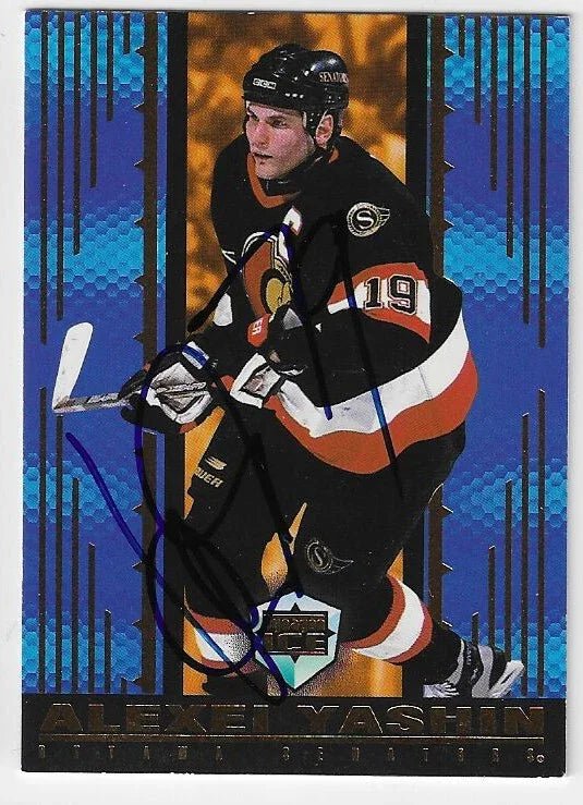 Alexei Yashin Signed 1998-99 Pacific Dynagon Hockey Card - Ottawa Senators