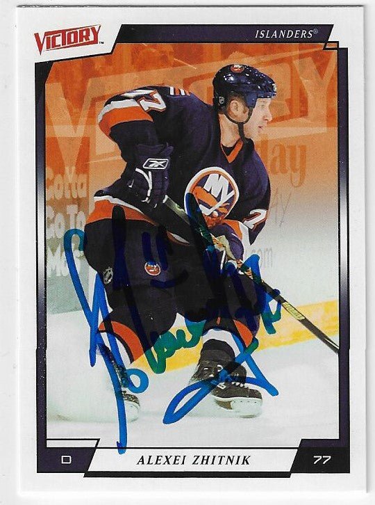 Alexei Zhitnik Signed 2006-07 Upper Deck Victory Hockey Card - New York Islanders