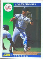 Alvaro Espinoza Signed 1992 Score Baseball Card - New York Yankees - PastPros