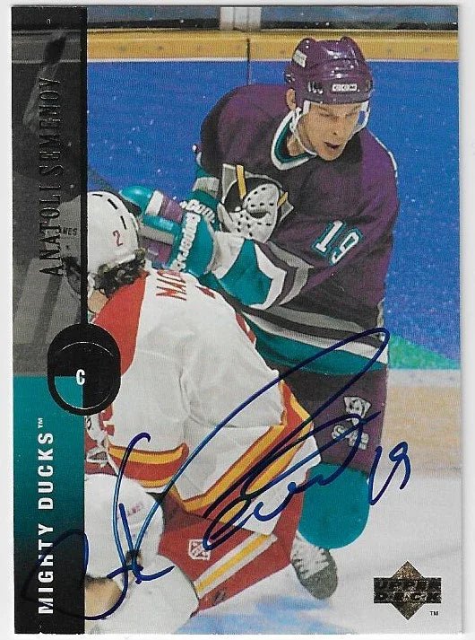 Anatoli Semenov Signed 1994-95 Upper Deck Hockey Card - Anaheim Mighty Ducks