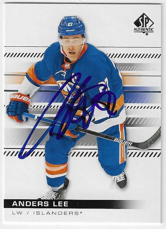 Anders Lee Signed 2019-20 SP Authentic Hockey Card - New York Islanders