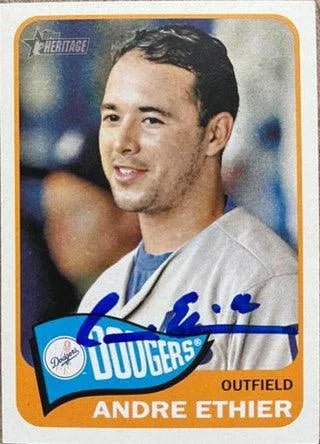 Andre Ethier Signed 2014 Topps Heritage Baseball Card - Los Angeles Dodgers