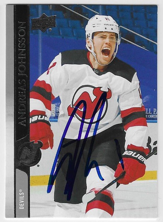 Andreas Johnsson Signed 2020-21 Upper Deck Hockey Card - New Jersey Devils