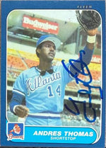 Andres Thomas Signed 1986 Fleer Update Baseball Card - Atlanta Braves