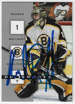 Andrew Raycroft Signed 2005-06 Fleer Hot Prospects Hockey Card - Boston Bruins