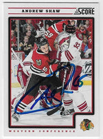 Andrew Shaw Signed 2012 - 13 Score Hockey Card - Chicago Blackhawks - PastPros