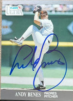 Andy Benes Signed 1991 Fleer Ultra Baseball Card - San Diego Padres