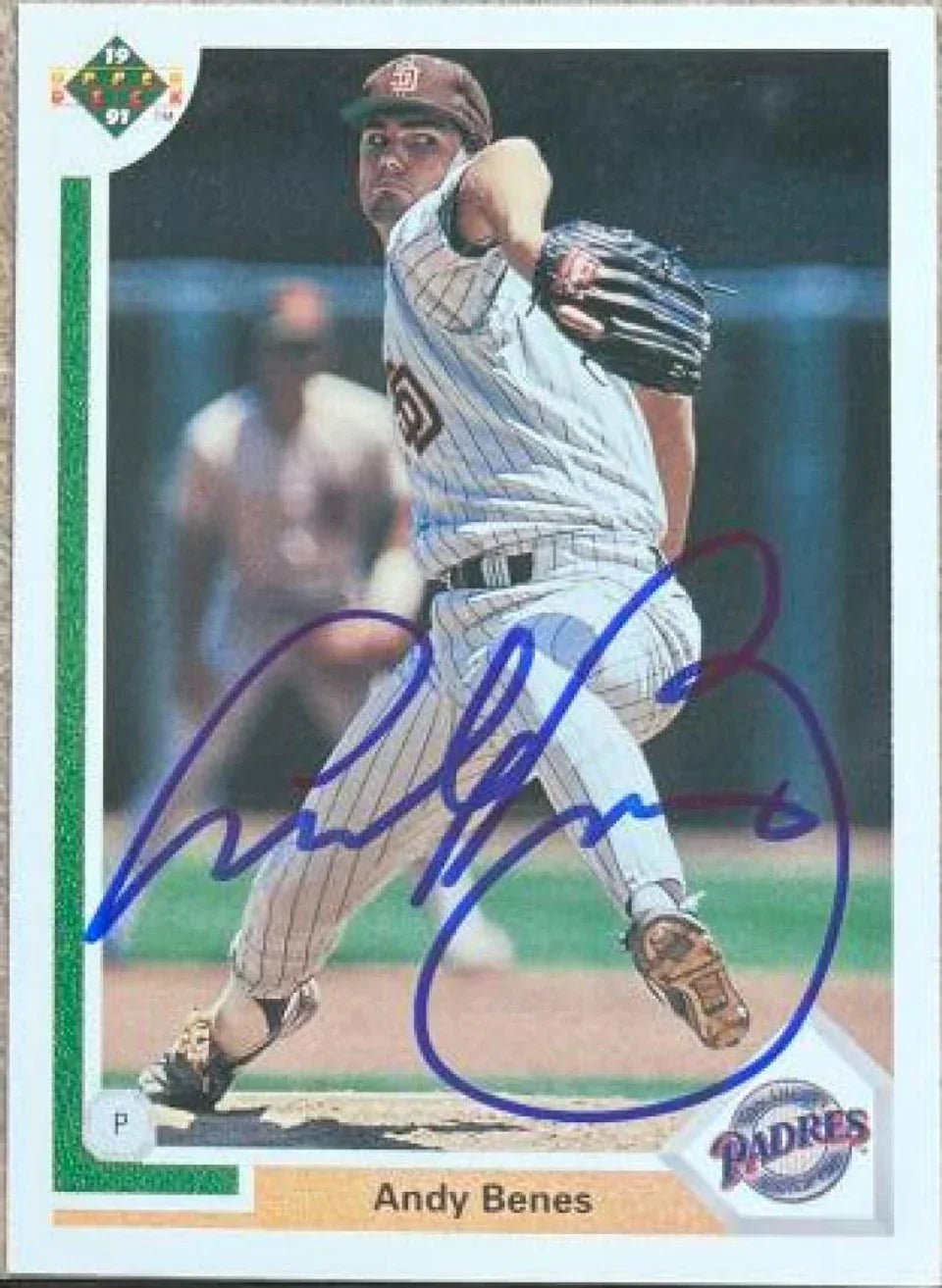 Andy Benes Signed 1991 Upper Deck Baseball Card - San Diego Padres