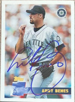 Andy Benes Signed 1996 Topps Baseball Card - Seattle Mariners