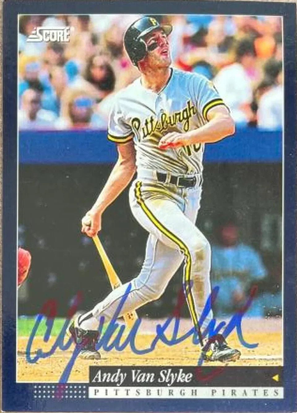Andy Van Slyke Signed 1994 Score Baseball Card - Pittsburgh Pirates