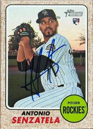 Antonio Senzatela Signed 2017 Topps Heritage Baseball Card - Colorado Rockies - PastPros