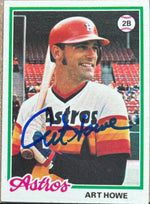 Art Howe Signed 1978 Topps Baseball Card - Houston Astros