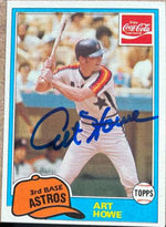 Art Howe Signed 1981 Topps Coca-Cola Baseball Card - Houston Astros - PastPros