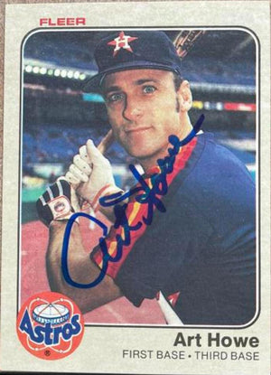 Art Howe Signed 1983 Fleer Baseball Card - Houston Astros - PastPros