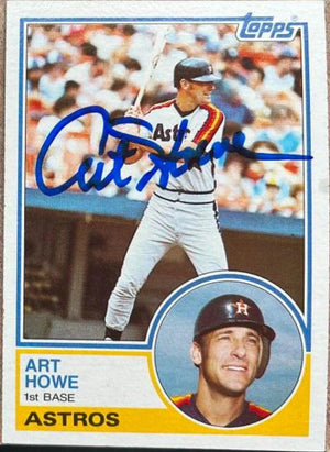 Art Howe Signed 1983 Topps Baseball Card - Houston Astros