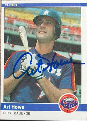 Art Howe Signed 1984 Fleer Baseball Card - Houston Astros