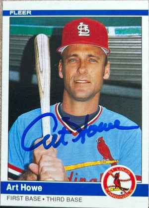 Art Howe Signed 1984 Fleer Update Baseball Card - St Louis Cardinals - PastPros