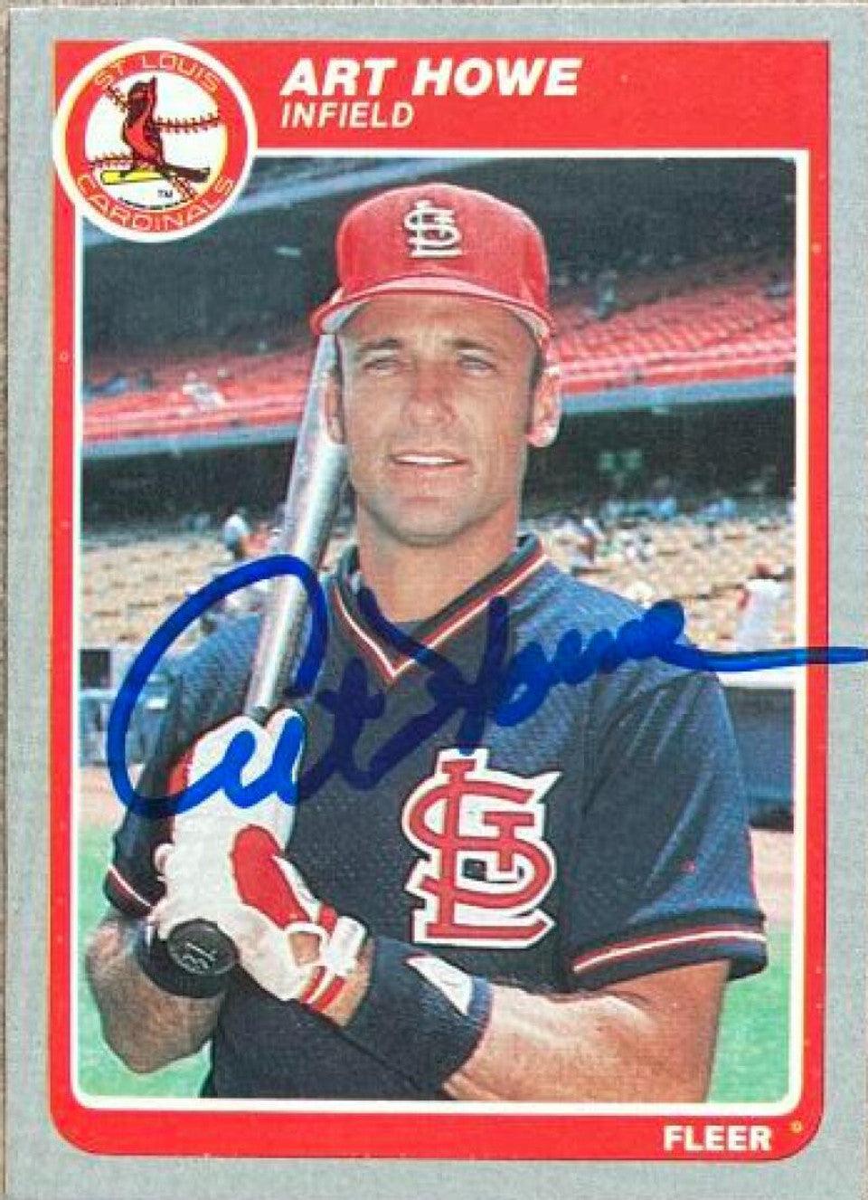 Art Howe Signed 1985 Fleer Baseball Card - St Louis Cardinals - PastPros