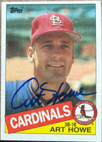 Art Howe Signed 1985 Topps Baseball Card - St Louis Cardinals - PastPros