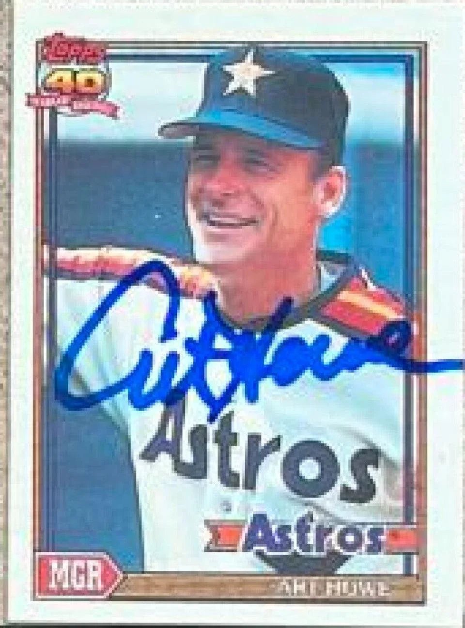 Art Howe Signed 1991 Topps Micro Baseball Card - Houston Astros