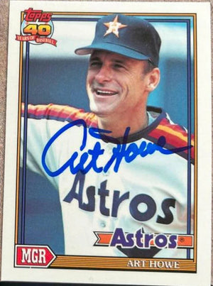 Art Howe Signed 1991 Topps Tiffany Baseball Card - Houston Astros