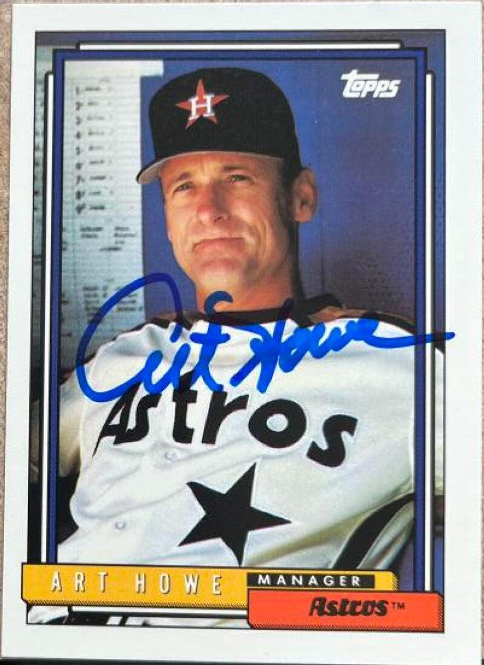 Art Howe Signed 1992 Topps Baseball Card - Houston Astros - PastPros