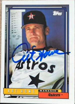 Art Howe Signed 1992 Topps Baseball Card - Houston Astros - PastPros