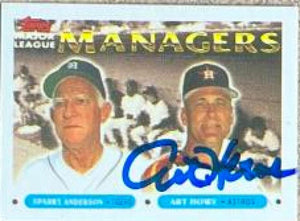 Art Howe Signed 1993 Topps Micro Baseball Card - Houston Astros - PastPros