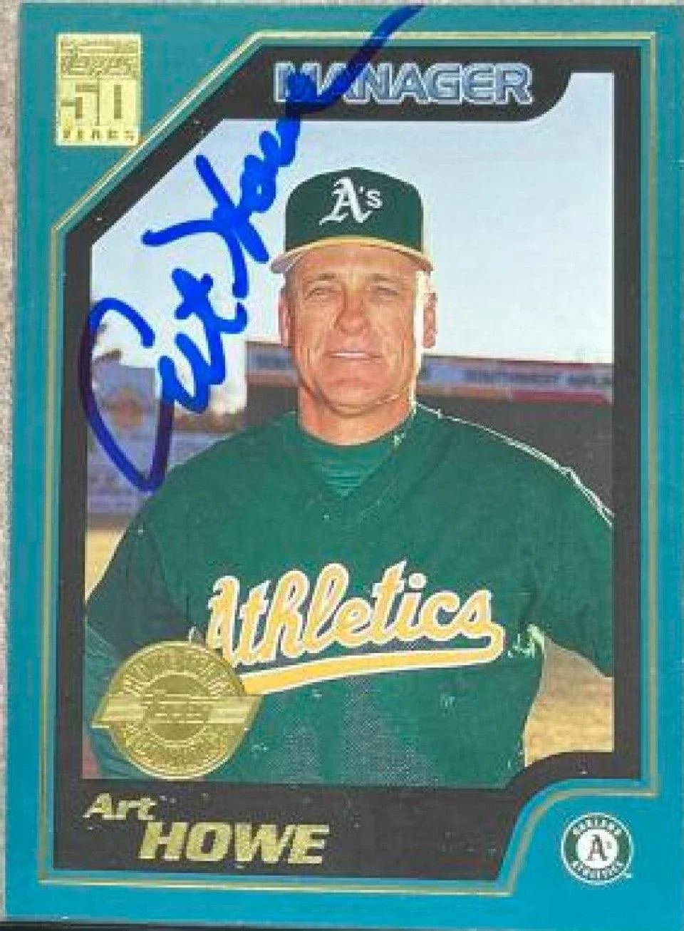Art Howe Signed 2001 Topps Home Team Advantage Baseball Card - Oakland A's