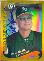 Art Howe Signed 2002 Topps Chrome Gold Refractor Baseball Card - Oakland A's