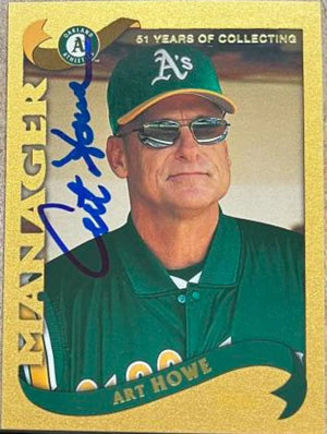 Art Howe Signed 2002 Topps Gold Baseball Card - Oakland A's