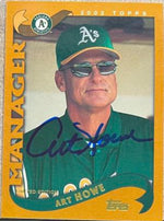 Art Howe Signed 2002 Topps Limited Baseball Card - Oakland A's